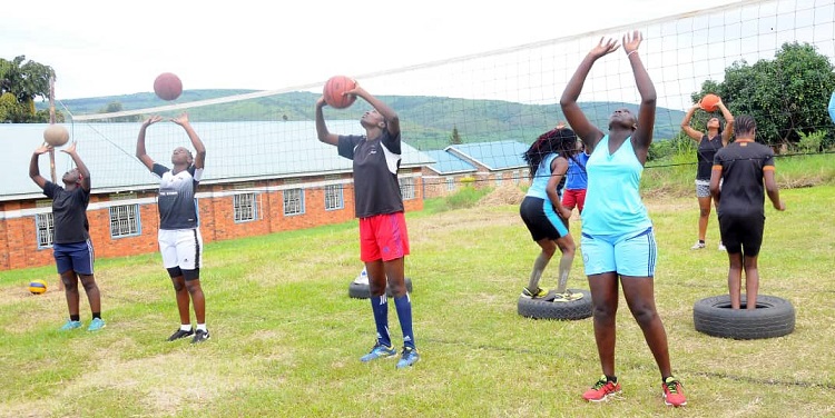 Volleyball Girls U20 camp Isingiro - the touchline sports