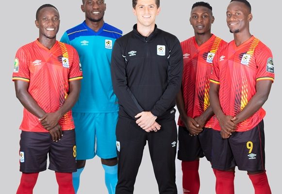 Cranes Players model new Umbro Jerseys