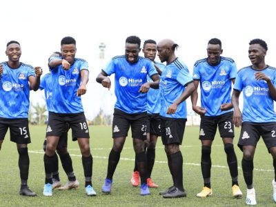 Vipers SC players celebrate after scoring against Busoga United - StarTimes UPL 2021
