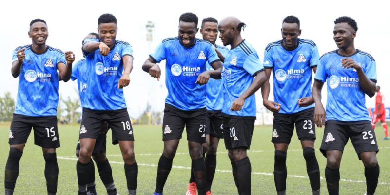 Vipers SC players celebrate after scoring against Busoga United - StarTimes UPL 2021